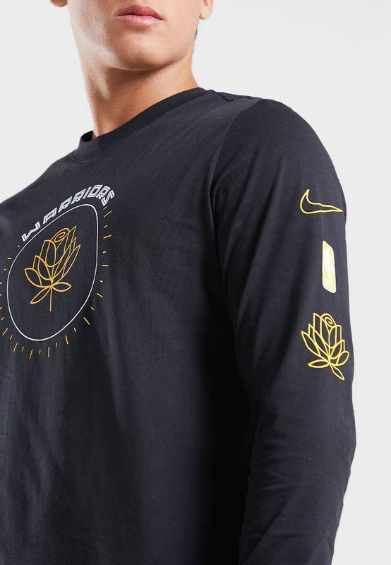 Nba golden stat warriors city edition long-sleeve t-shirt-null