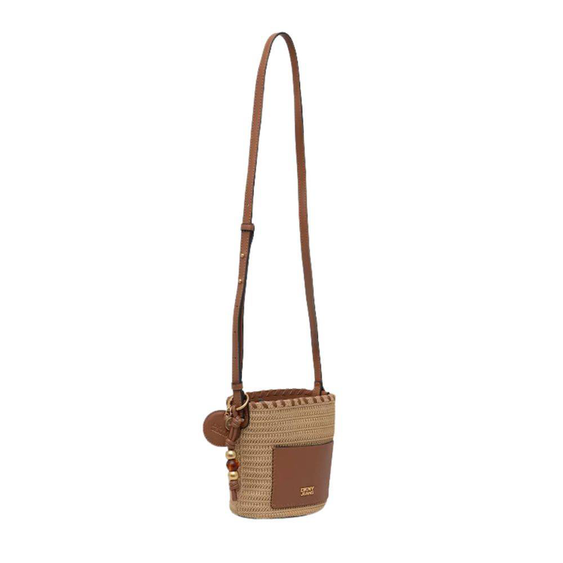 Rocco crochet raffia bucket bag-null