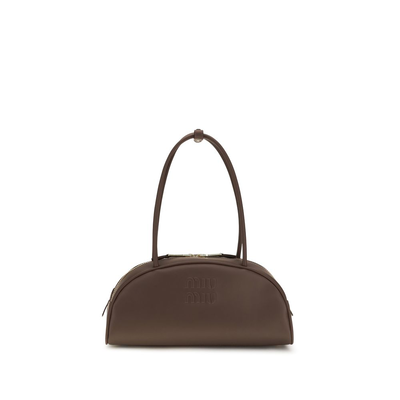 Brown calf leather bos taurus shoulder bag, Brown, medium