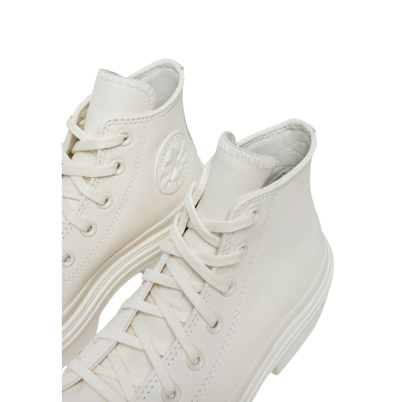 White recycled leather high heel pumps-null