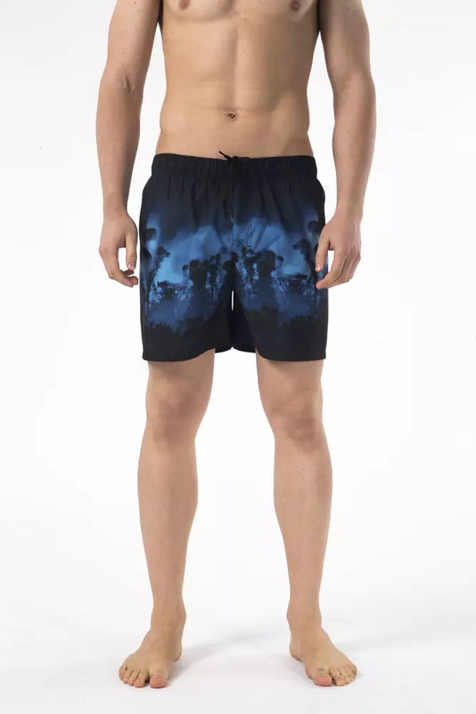 Black polyester men swim short-null