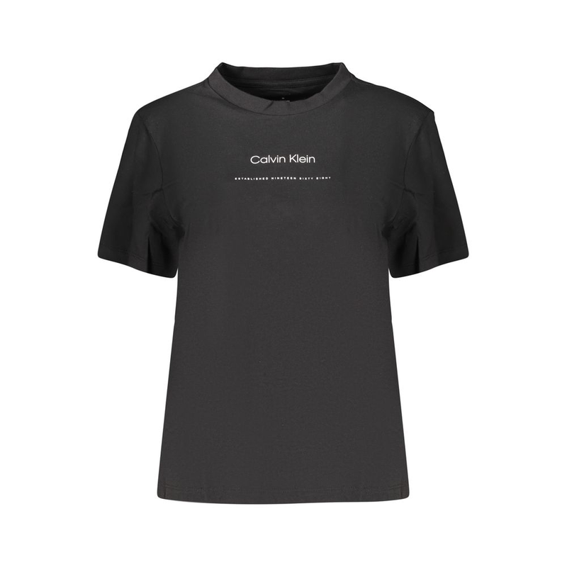 Black cotton women's t-shirt-null