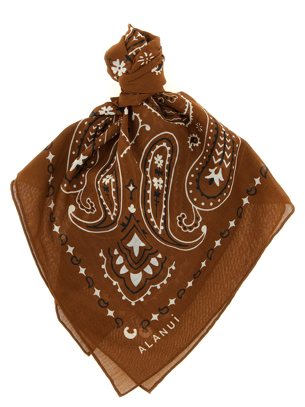 Brown cotton foulard-null