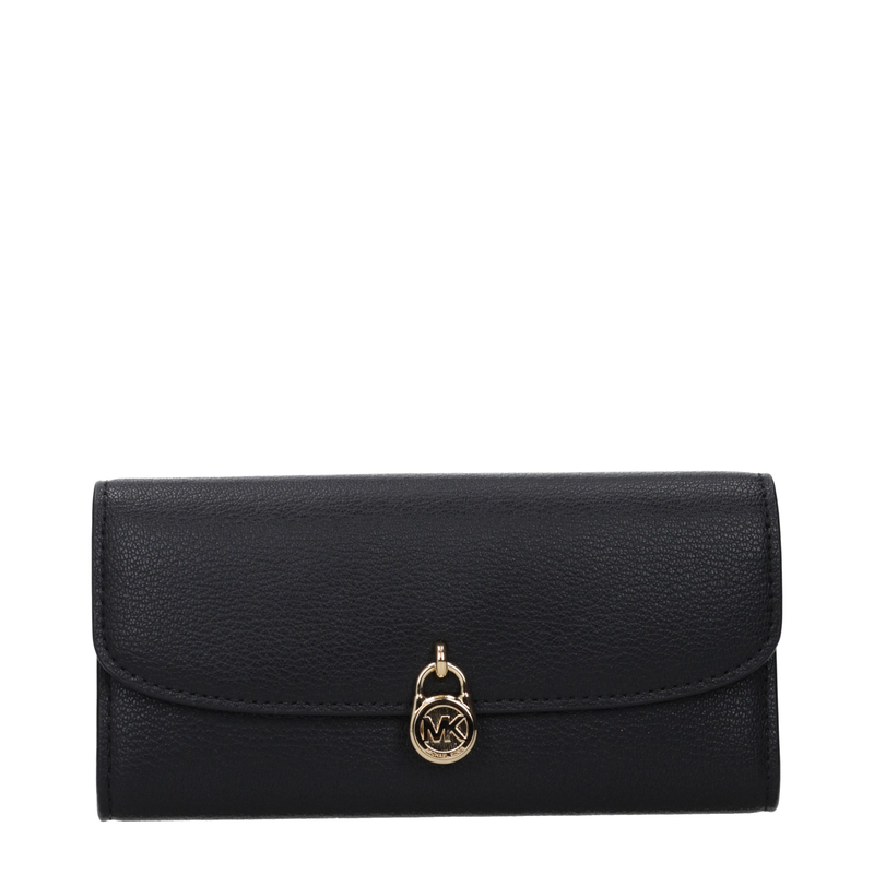Black leather wallet-null
