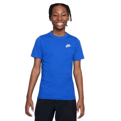 Nike sportswear boys embroidery futura t-shirt, Royal / White, medium