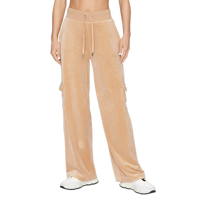 Audree cargo velour trouser, Sand, medium