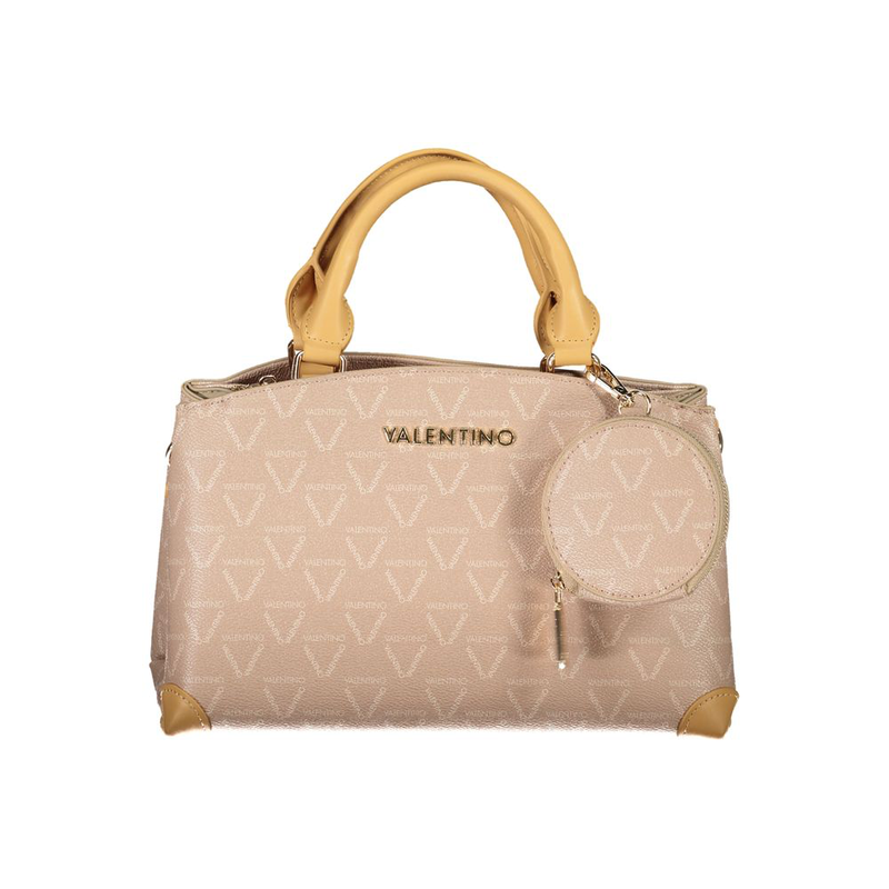 Beige polyurethane women handbag-null
