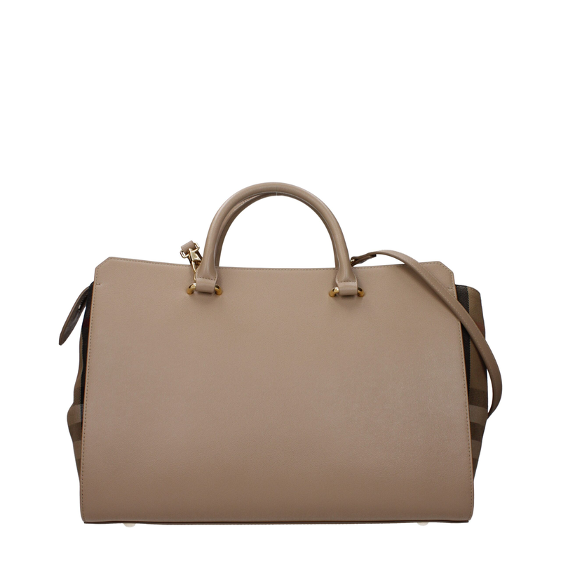 Beige leather handbag-null