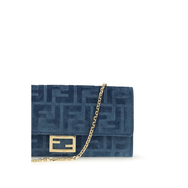 Blue cotton wallet-null