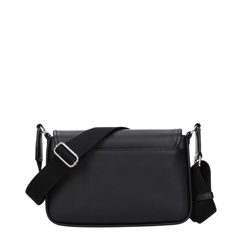 Black leather crossbody bag-null