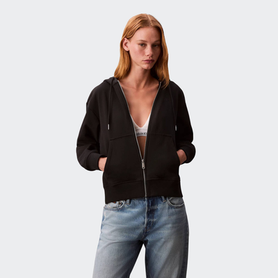 Archive logo french  full zip hoodie, Black, medium