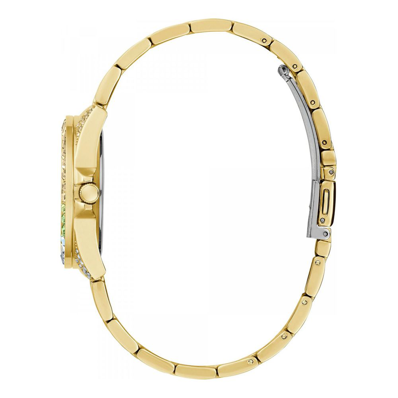 Gold stainless steel dress watch-null