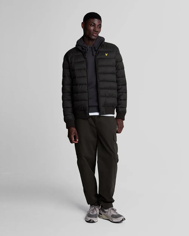 Funnel neck wadded jacket z865 jet black-null