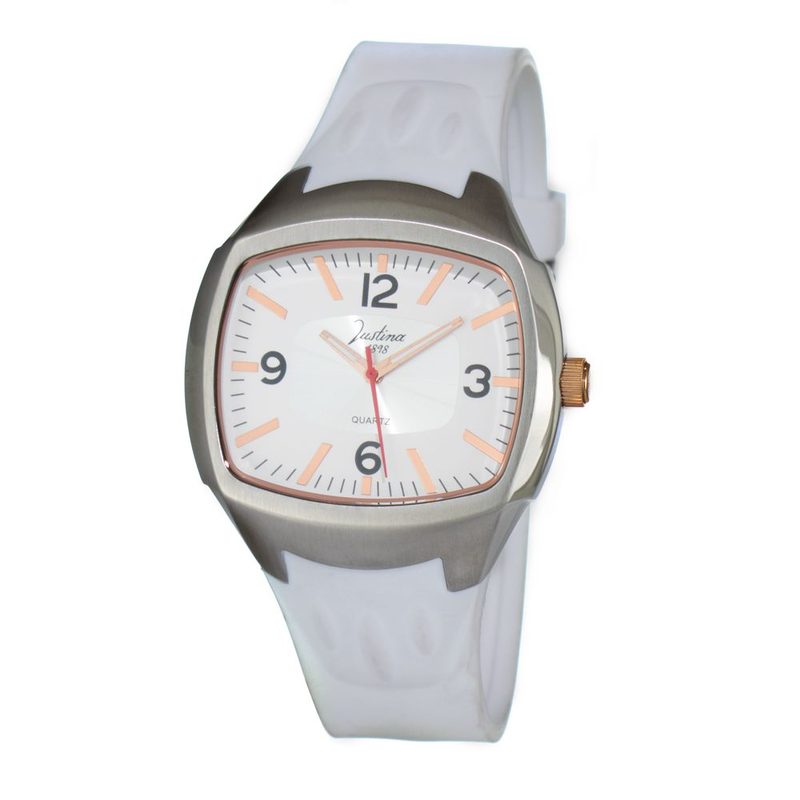 White rubber dress watch-null
