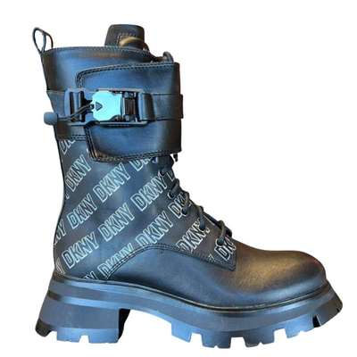 Dkny sava boots mid, Black / White, medium