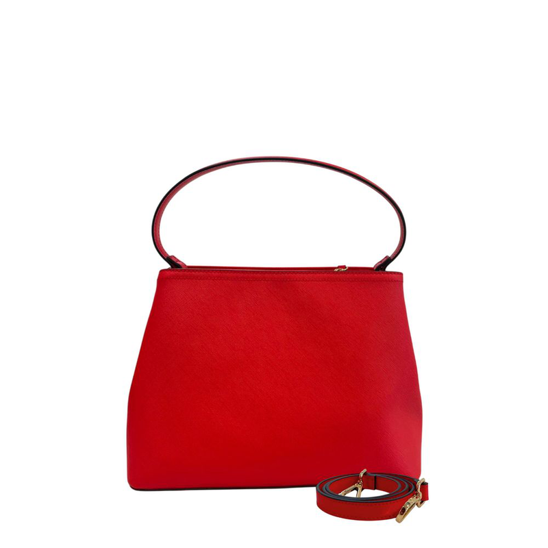 Red pu women handbag-null