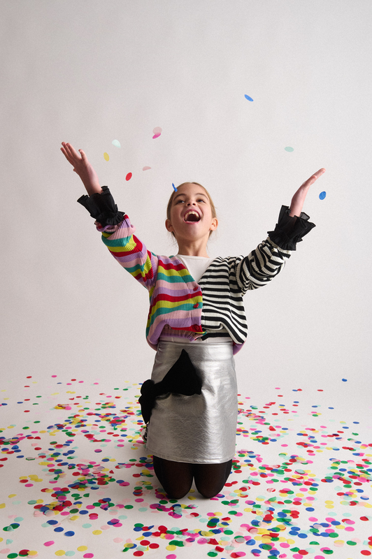 Product image: Tc rainbow fantastic striped knitted cardigan kid-null