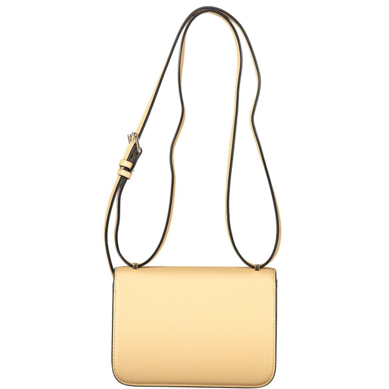 Beige polyurethane women handbag-null