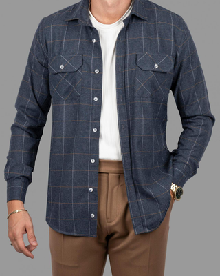Blue Slim Fit Dezign Shirt, Blue, medium