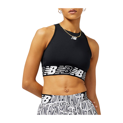 New balance &gamma;&upsilon;&nu;&alpha;&iota;&kappa;&epsilon;ί&omicron; crop-top, Black, medium
