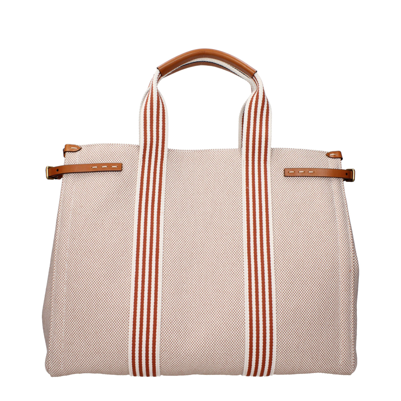 Beige fabric handbag-null