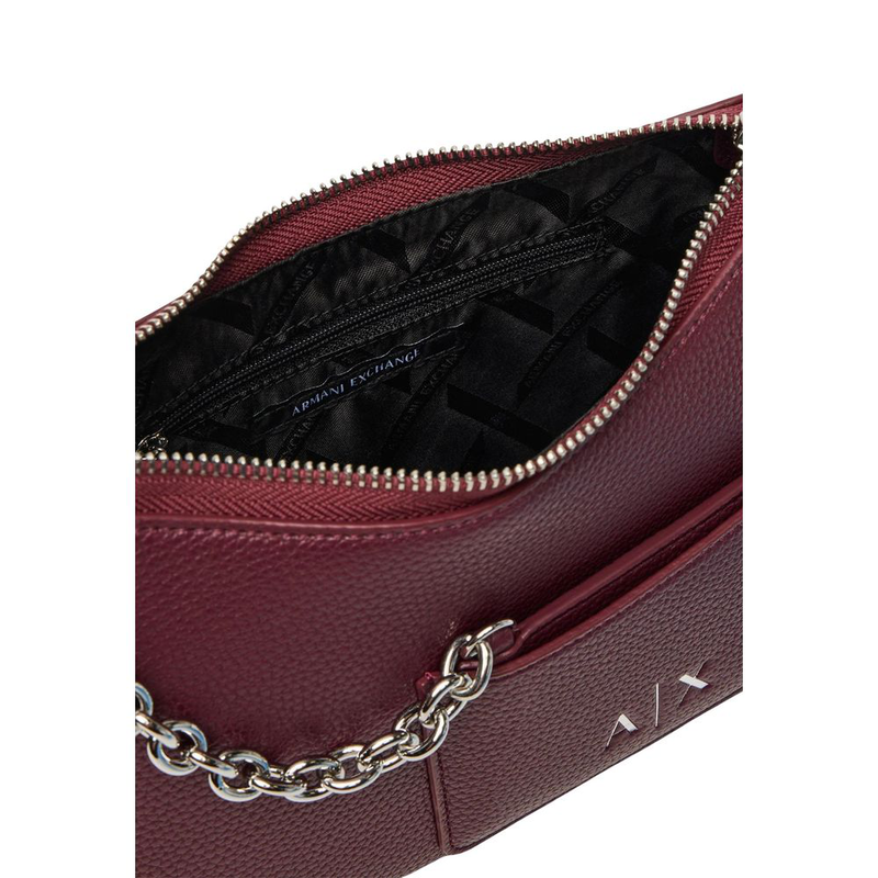 Bordeaux polyester handbag-null