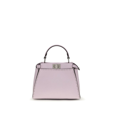 Purple calf leather bos taurus handbag, Purple, medium
