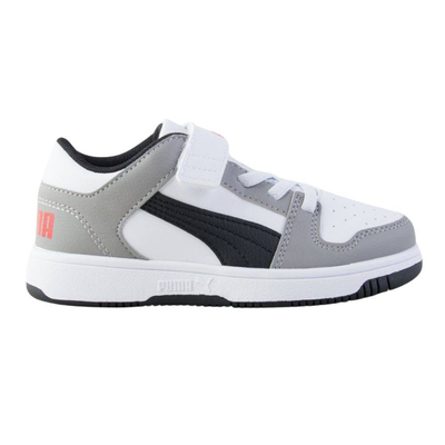 Rebound layup lo sl kids sneakers, White / Black / Grey, medium