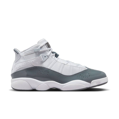 Men's 6 rings shoe, White / Grey, medium