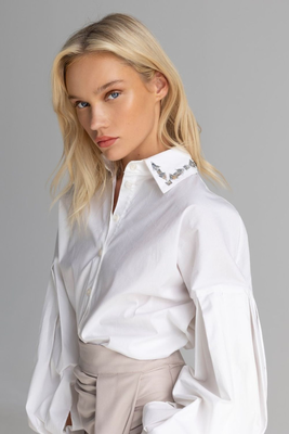 Be you shirt crystals, White, medium