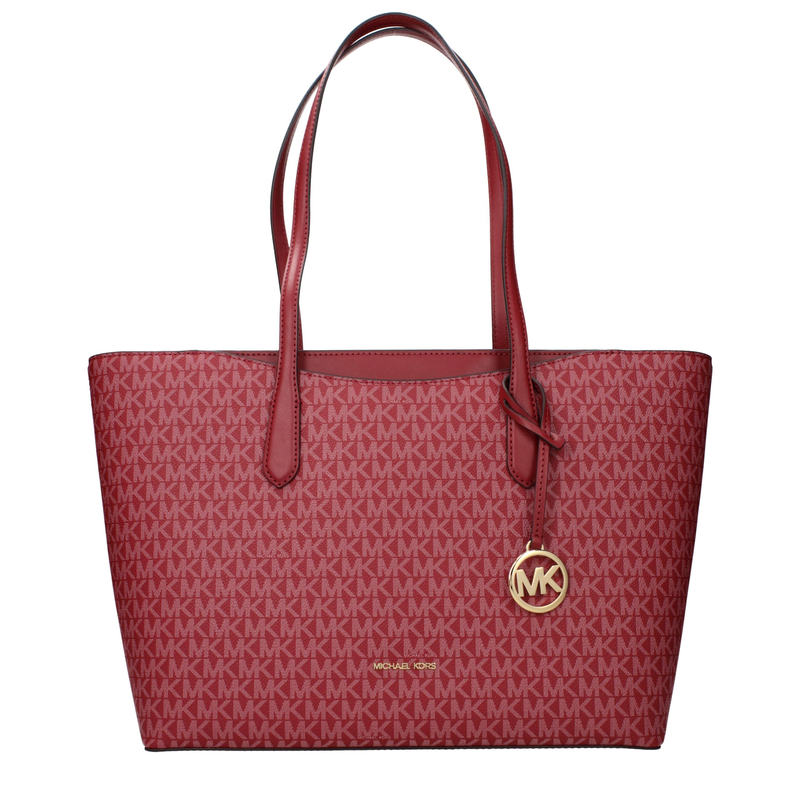 Red fabric shoulder bag-null