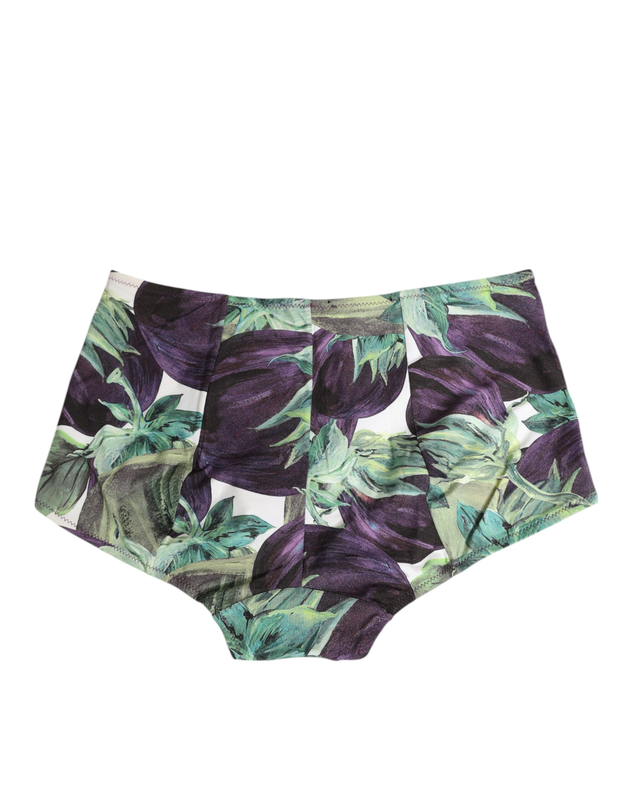 Eggplant print high-waist briefs underwear-null