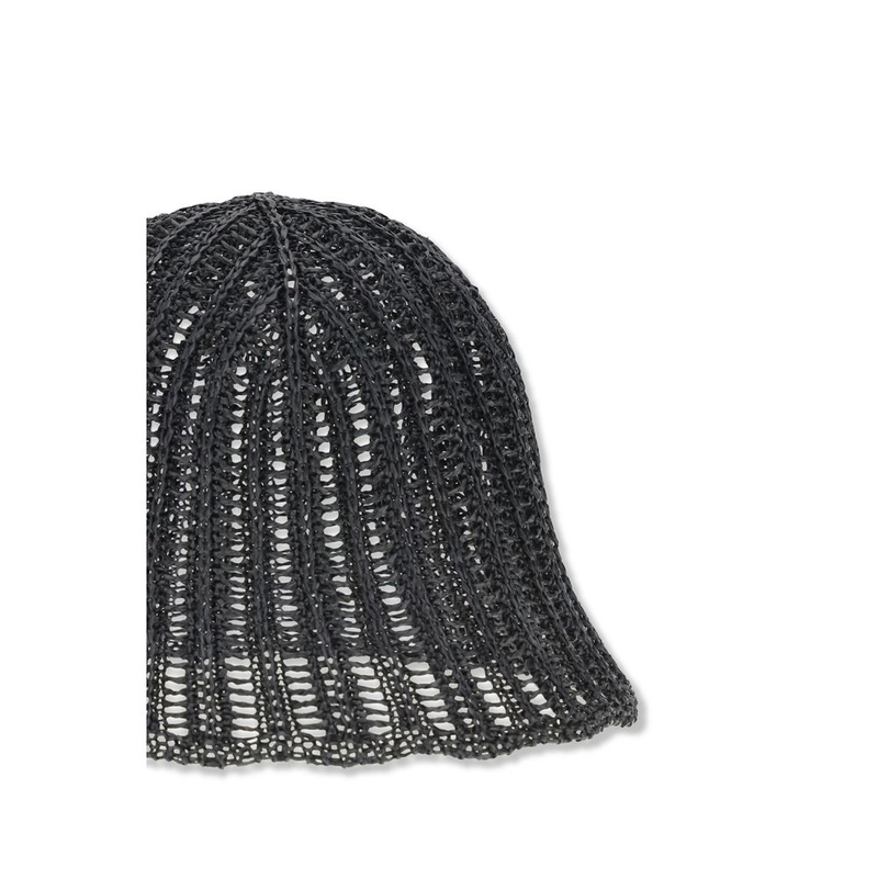 Black polyamide bucket hat-null