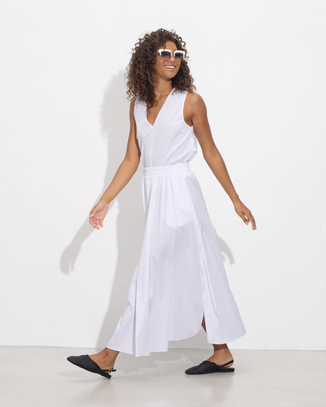 Skirt cotton split off-null