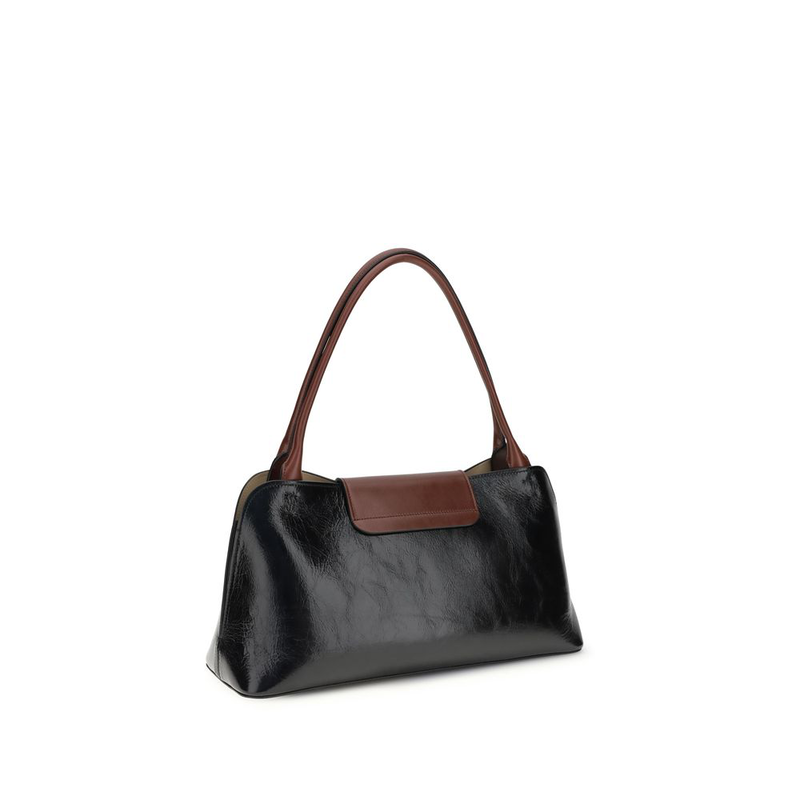 Black calf leather bos taurus shoulder bag-null