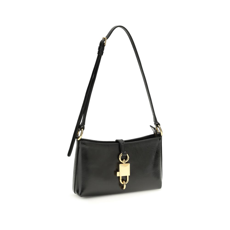 Black calf leather bos taurus shoulder bag-null