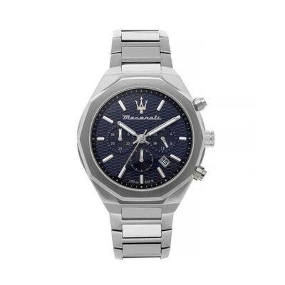Maserati stile r8873642006 men's watch with chronograph and date, Silver, medium
