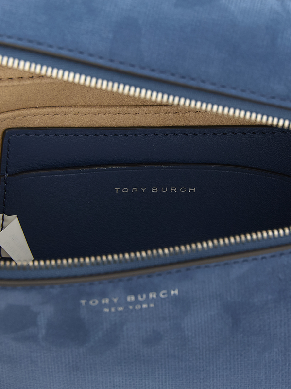 Blue lamb leather handbag-null