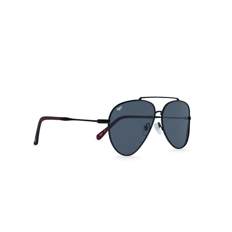 OJO sunglasses e. Black 60-12 frame and temples with handmade tips and nylon black reverse l. Rx image number null