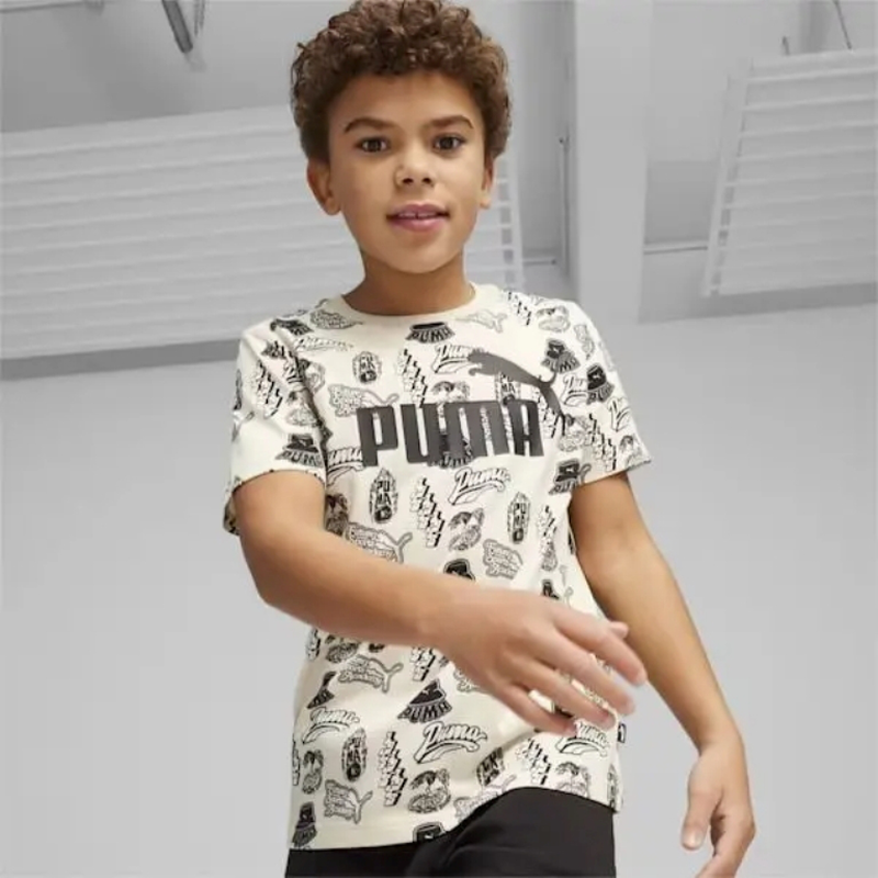 Puma kids ess+ mid 90s aop tee b image number null