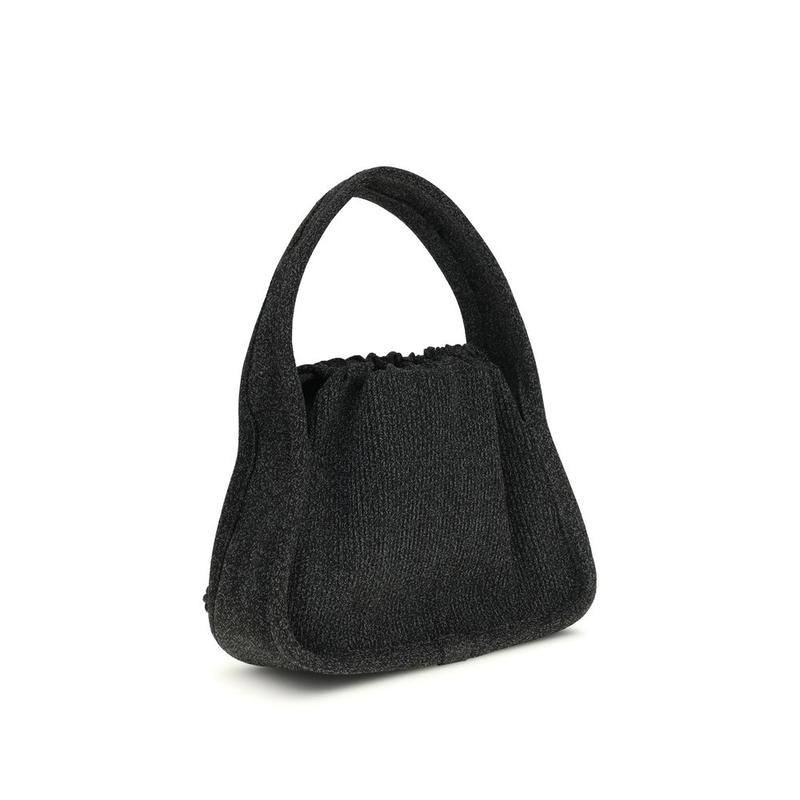 Black polyester handbag-null