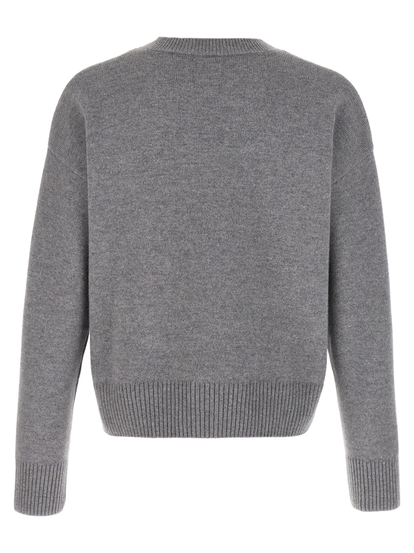Gray wool cardigan-null