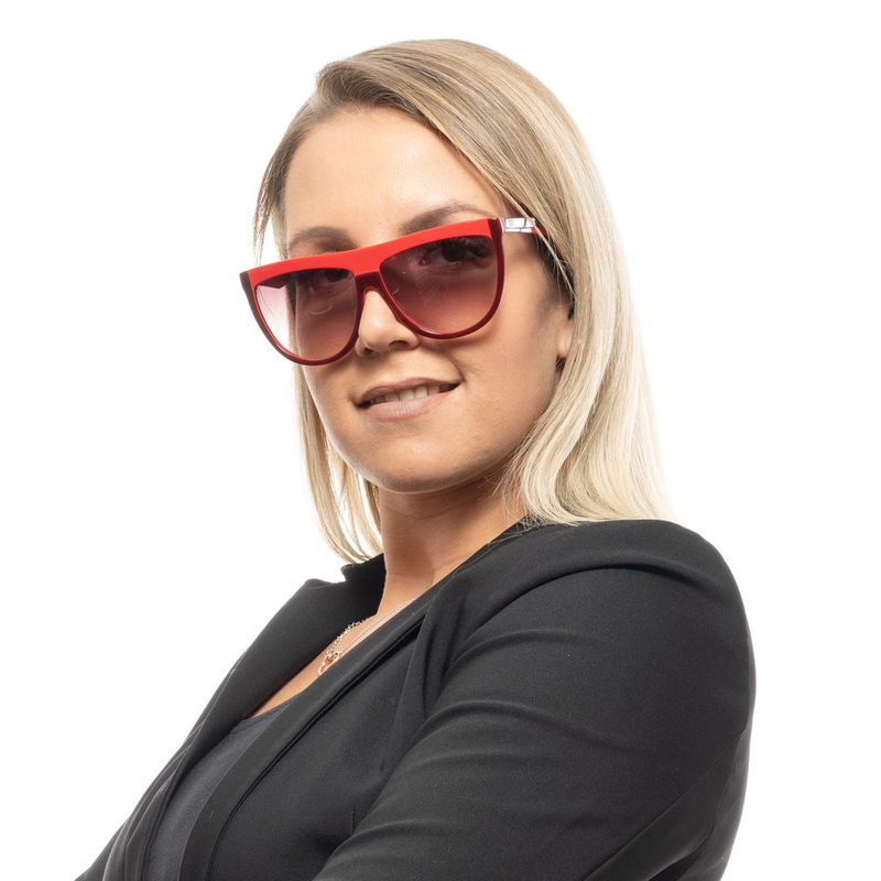 Burgundy plastic sunglasses-null
