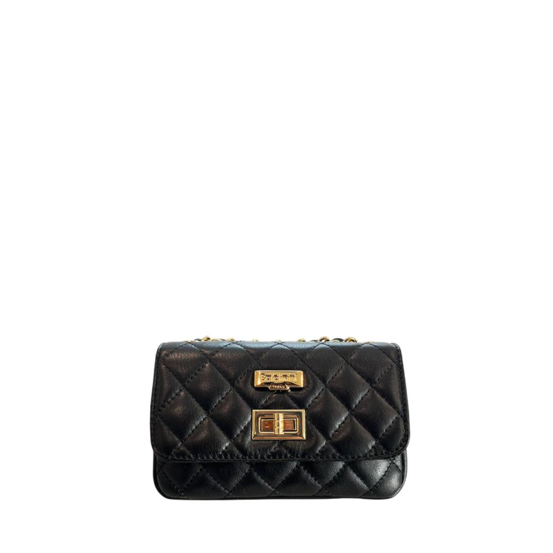 Black leather women bag-null