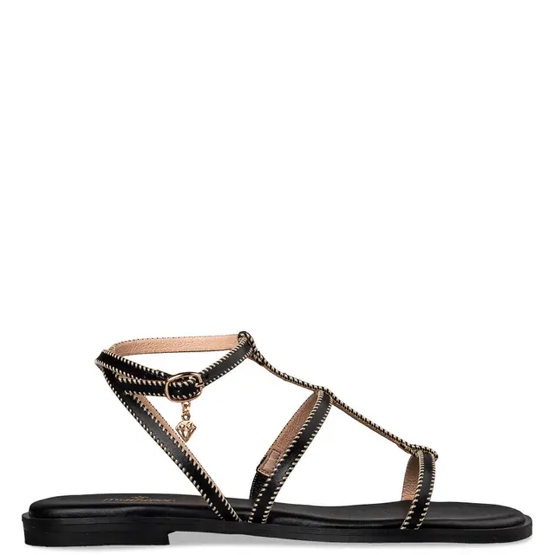 Fil d&eacute;t&eacute; sandals by mairiboo for envie - black-null