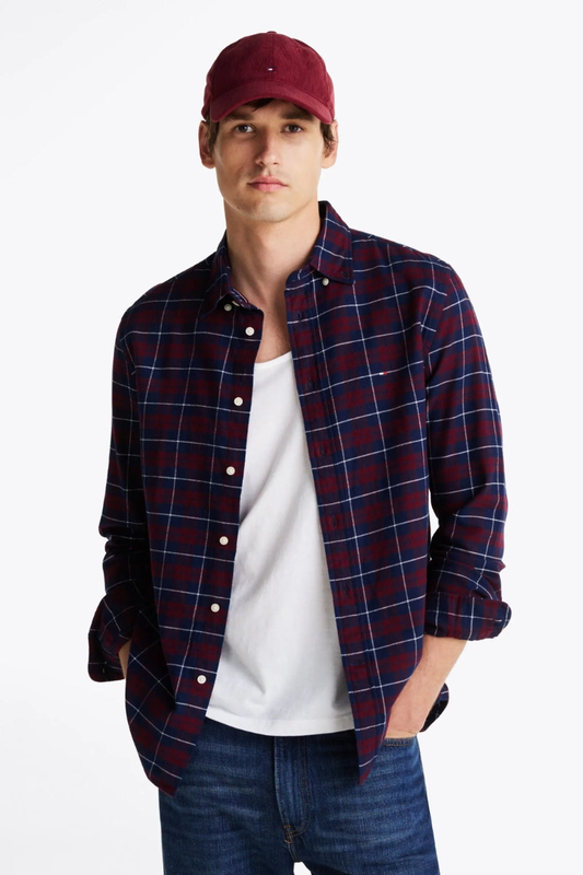 Brushed easy check rf shirt-null