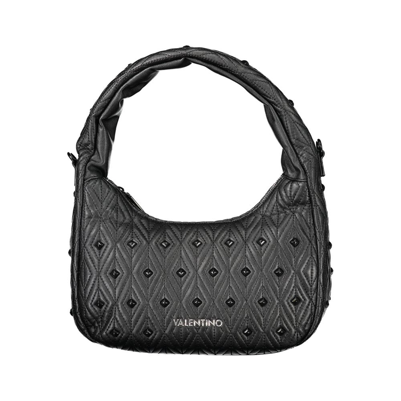 Black polyurethane women's bag-null