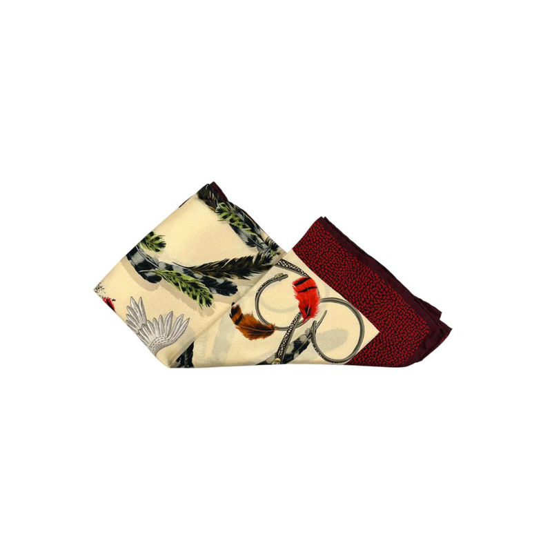Beige silk women scarf-null