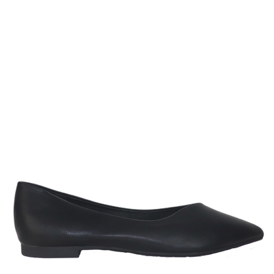 Francesco milano γυναικεία μπαλαρίνα, Black Δερμα, medium