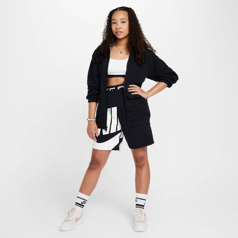 Girls nike sportswear oversized fleece hoodie-null